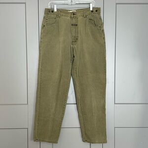 Vintage Y2K 1990's Boss Jeans Wide Leg Jeans Streetwear Green Men’s Size 36x30
